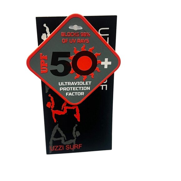 Uzzi Active Wear Men's Long Sleeve Rashguard Swim Tee UPF 50+ Sz L Stretch Bea - Picture 4 of 8